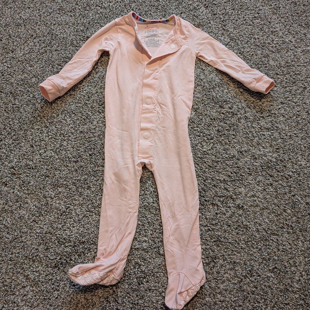 Light Pink Magnetic Me Onesie, 12-18 month